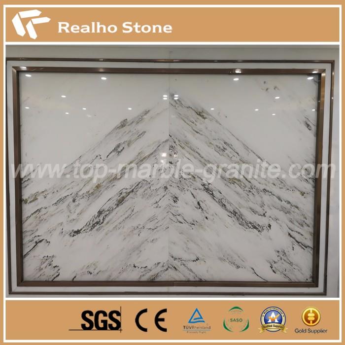 Landscape White Marble Bookmatch Tiles Landscape White Marble Bookmatch Tiles