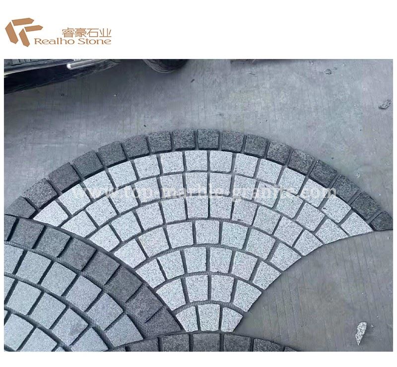 Dark and light granite paver