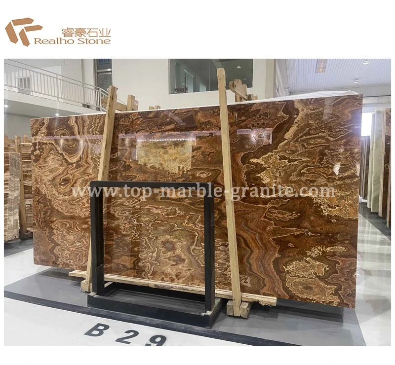 Amber Tiger Onyx Marble Slab Amber Tiger Onyx Marble Slab