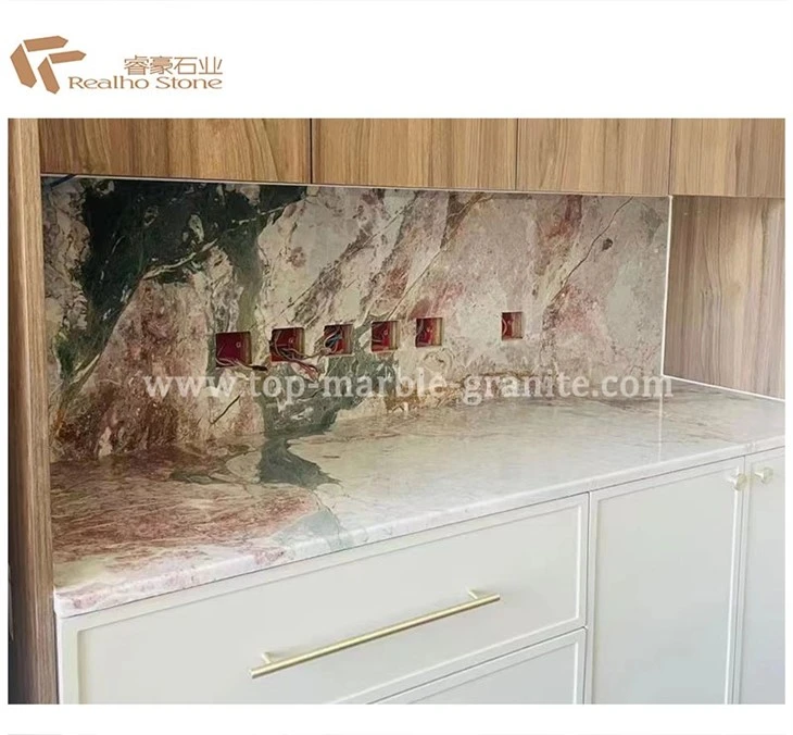 pink marble countertop