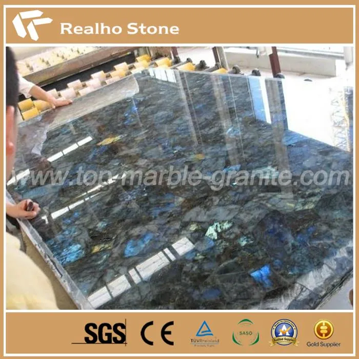 A Grade Green Labradorite Blue Granite Slab For Countertops And Walls