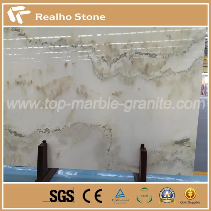 Landscape White Marble Bookmatch For Wall / Flooring Design