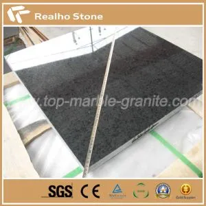 G 684  Carreaux de granit de basalte noir nacré noir nacré