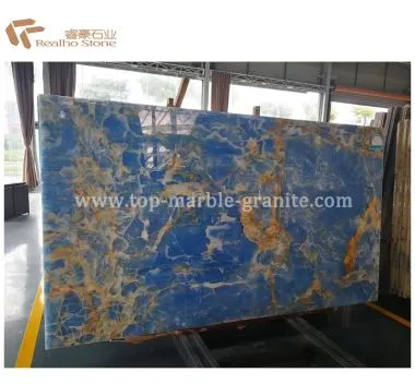 Dalle de marbre Onyx bleu naturel du Pakistan