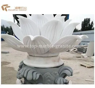 Ensembles de lotus sculptés à la main pour le jardin
