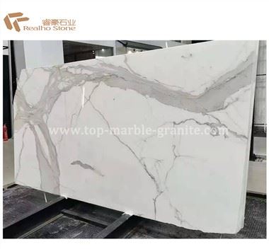 Dalles marbre Calacatta blanc pour mur intérieur et plancher