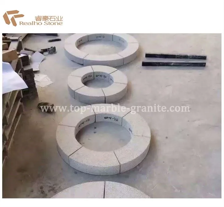 Bordure d'arbre avec granit de cercle de pièce incurvée