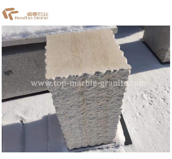 Travertin Square Plinth pour la décoration de l’hôtel