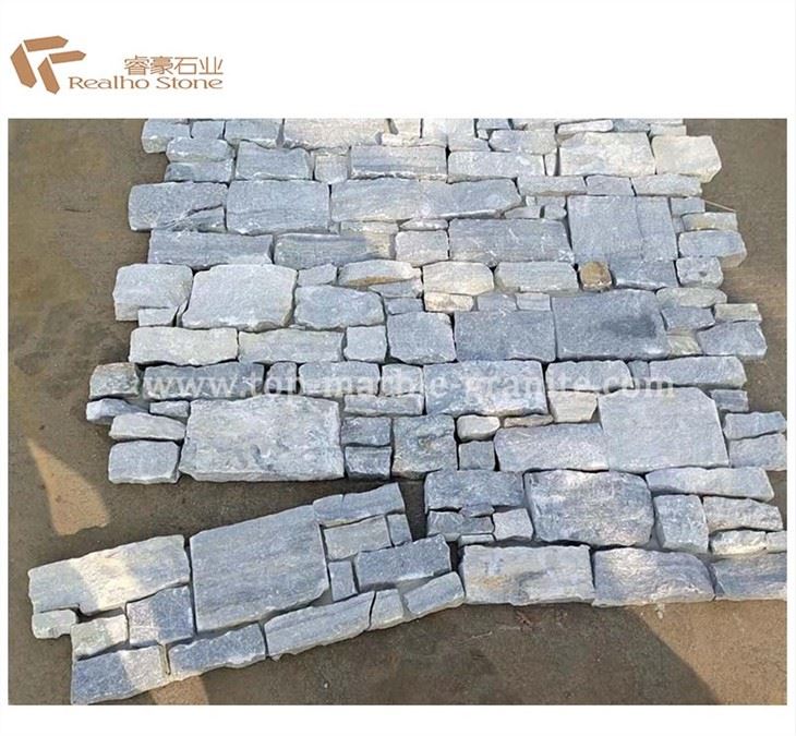 Placage de panneau mural TV Ledgestone en ciment en forme de Z