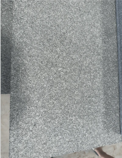 Granit gris foncé G654 flambé et poli